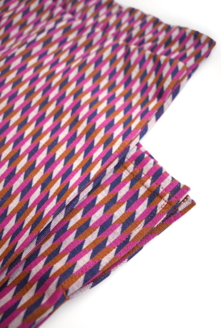 B.Nosy retro jacquared flared broek fandango pink (Y212-5601-215)