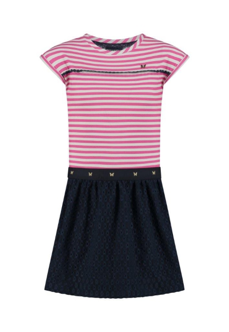 Chaos and Order jurk Marina pink navy