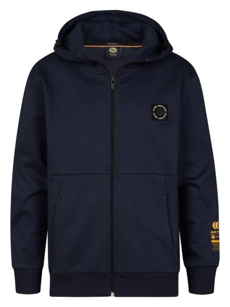 Petrol hooded vest navy blue (B-1060-SWH354-5178)