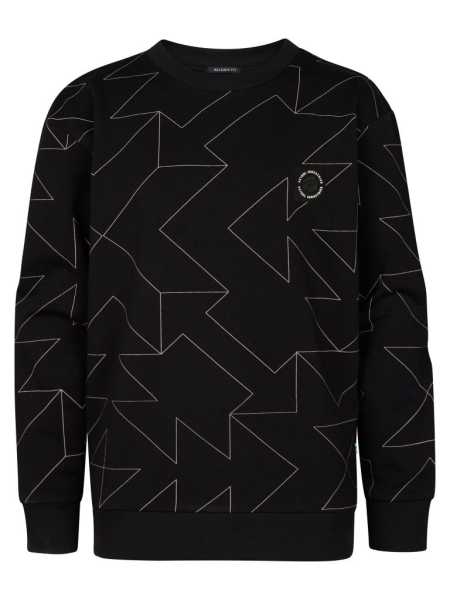 Petrol sweater black aop (B-1060-SWR355-9999)