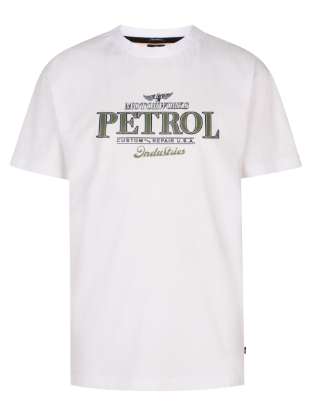Petrol t-shirt classic print bright white (B-1060-TSR600-0000)