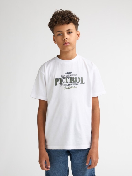 Petrol t-shirt classic print bright white (B-1060-TSR600-0000)