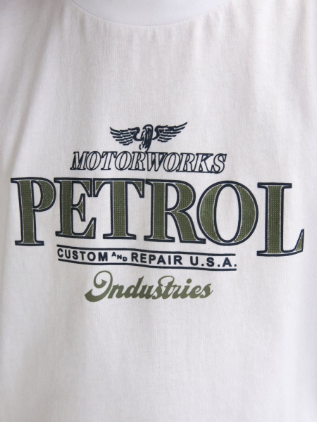 Petrol t-shirt classic print bright white (B-1060-TSR600-0000)