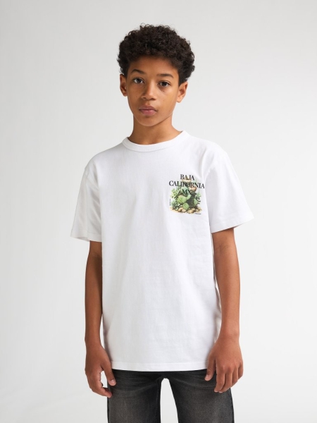 Petrol t-shirt classic print bright white (B-1060-TSR654-0000)