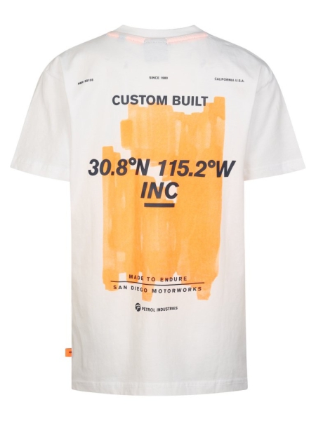 Petrol t-shirt classic print bright white (B-1060-TSR675-0000)