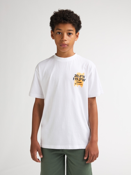 Petrol t-shirt classic print bright white (B-1060-TSR675-0000)