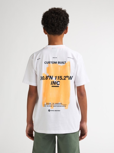 Petrol t-shirt classic print bright white (B-1060-TSR675-0000)
