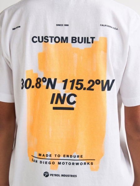 Petrol t-shirt classic print bright white (B-1060-TSR675-0000)