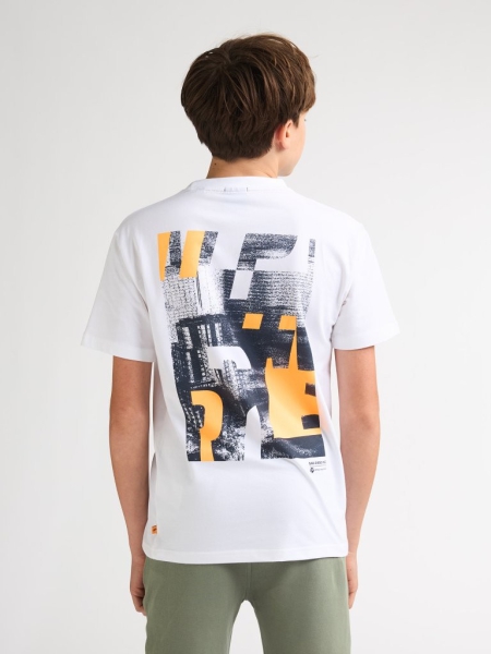 Petrol t-shirt classic photo print bright white (B-1060-TSR676-0000)