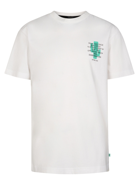 Petrol t-shirt classic print cool white (B-1060-TSR678-0000)