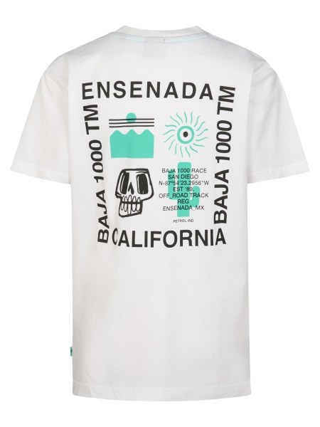 Petrol t-shirt classic print cool white (B-1060-TSR678-0000)