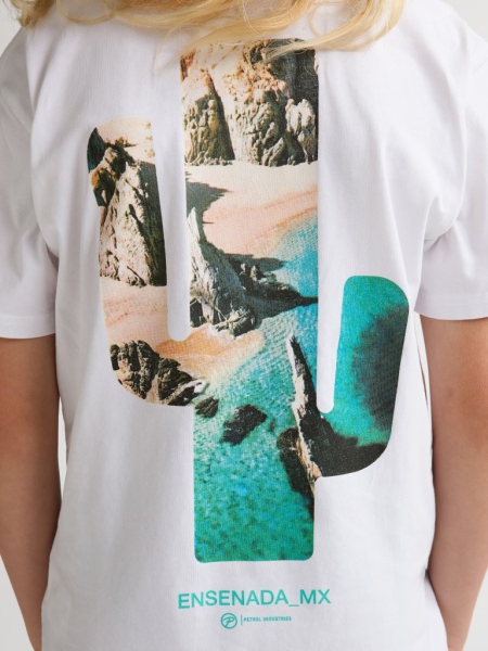 Petrol t-shirt classic print bright white (B-1060-TSR690-0000)