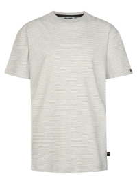 Petrol t-shirt antique white melee gestreept (B-1060-TSR637-0009)