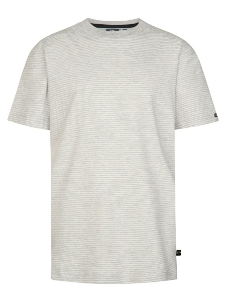 Petrol t-shirt antique white melee gestreept (B-1060-TSR637-0009)