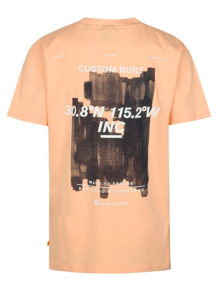 Petrol t-shirt classic print tropical orange (B-1060-TSR675-2125)