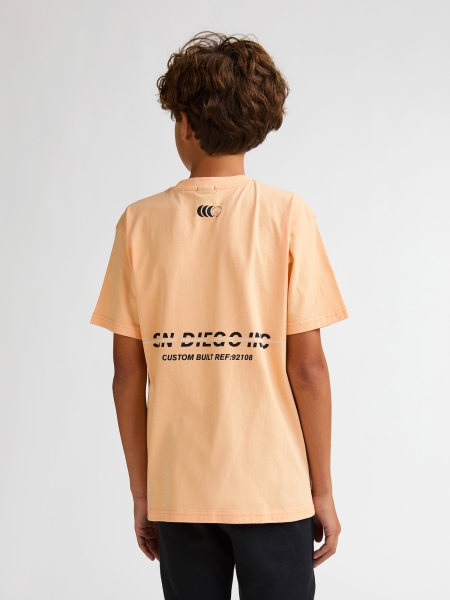 Petrol t-shirt classic print tropical orange (B-1060-TSR686-2125)