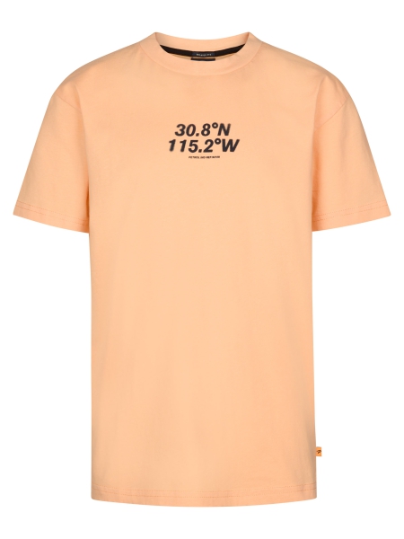 Petrol t-shirt classic print tropical orange (B-1060-TSR695-2125)