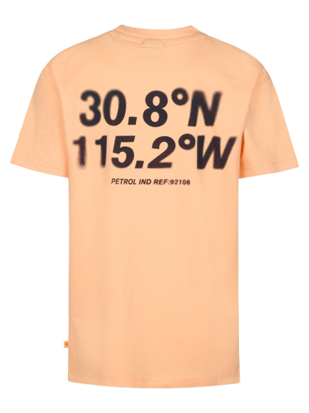 Petrol t-shirt classic print tropical orange (B-1060-TSR695-2125)
