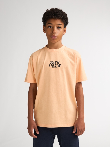 Petrol t-shirt classic print tropical orange (B-1060-TSR695-2125)