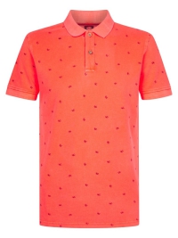 Petrol polo fiery coral (B-2060-POL921-3099)