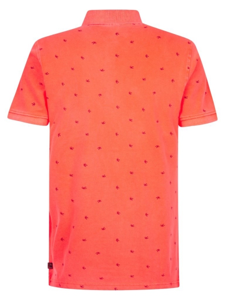 Petrol polo fiery coral (B-2060-POL921-3099)