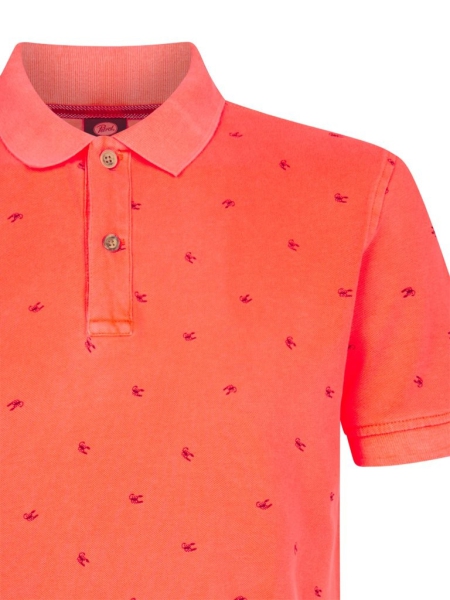 Petrol polo fiery coral (B-2060-POL921-3099)
