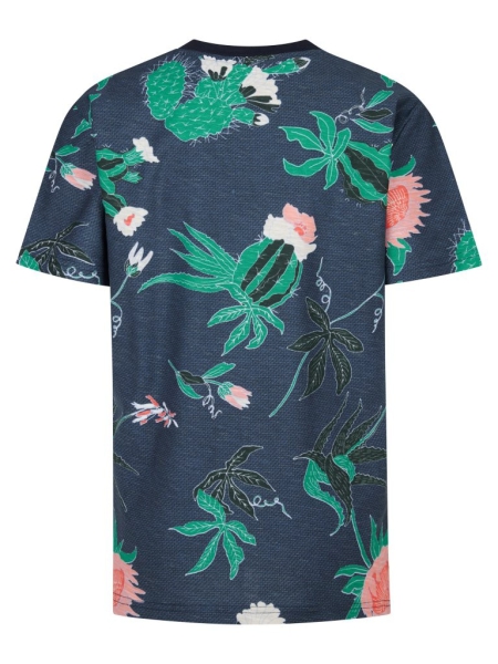 Petrol t-shirt navy blue aop (B-1060-TSR655-5178)