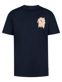 Petrol t-shirt classic print navy blue (B-1060-TSR675-5178)