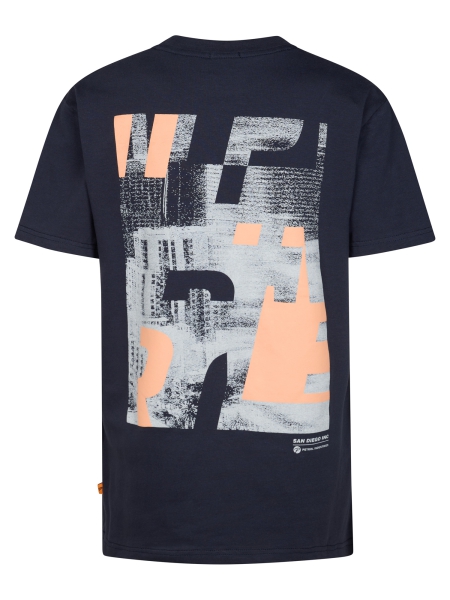 Petrol t-shirt photo print navy blue (B-1060-TSR676-5178)