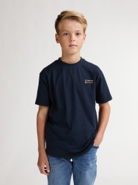 Petrol t-shirt classic print navy blue (B-1060-TSR712-5178)