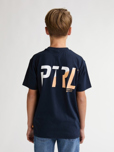 Petrol t-shirt classic print navy blue (B-1060-TSR712-5178)