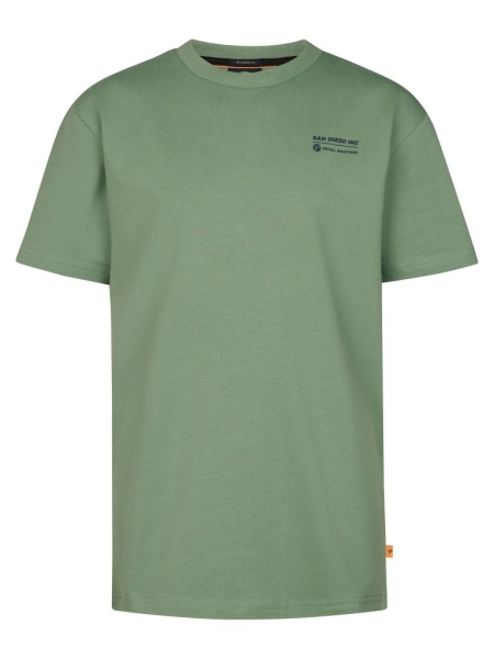Petrol t-shirt classic photo print sage (B-1060-TSR676-6179)