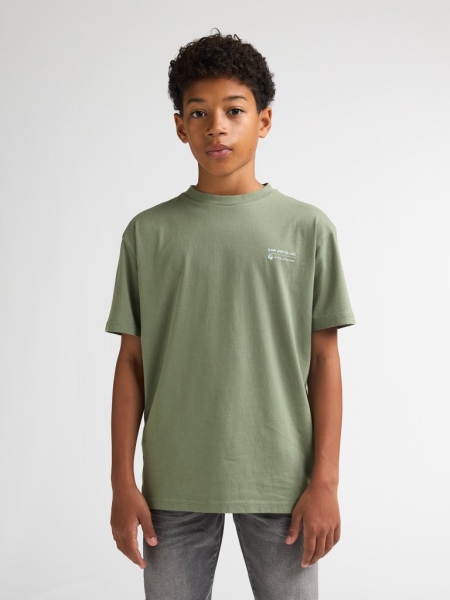 Petrol t-shirt classic print sage (B-1060-TSR712-6179)