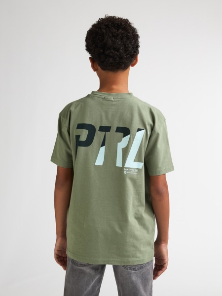 Petrol t-shirt classic print sage (B-1060-TSR712-6179)