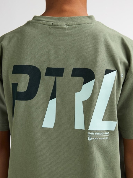 Petrol t-shirt classic print sage (B-1060-TSR712-6179)