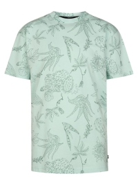 Petrol t-shirt cool mint print (B-1060-TSR618-6181)