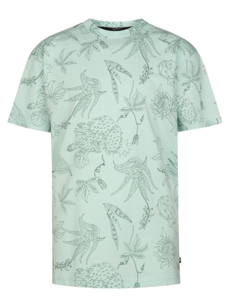 Petrol t-shirt cool mint print (B-1060-TSR618-6181)