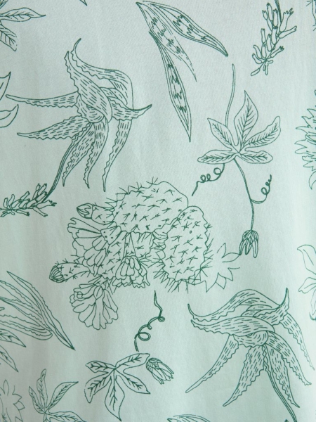 Petrol t-shirt cool mint print (B-1060-TSR618-6181)