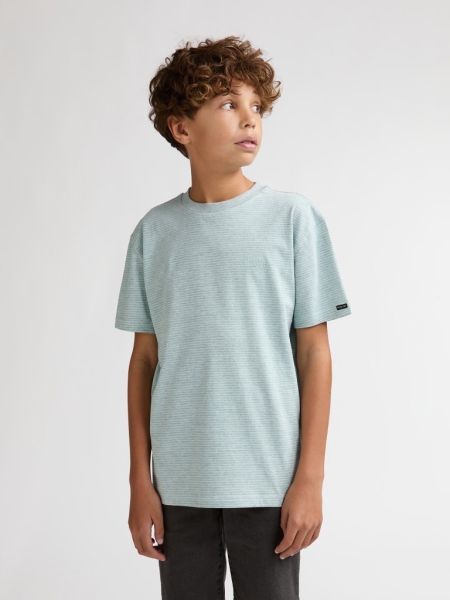 Petrol t-shirt antique cool mint gestreept (B-1060-TSR637-6181)
