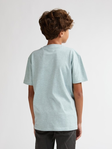 Petrol t-shirt antique cool mint gestreept (B-1060-TSR637-6181)