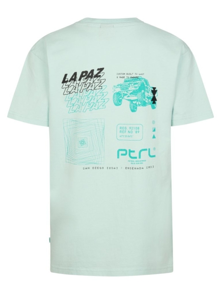 Petrol t-shirt classic print cool mint (B-1060-TSR691-6181)