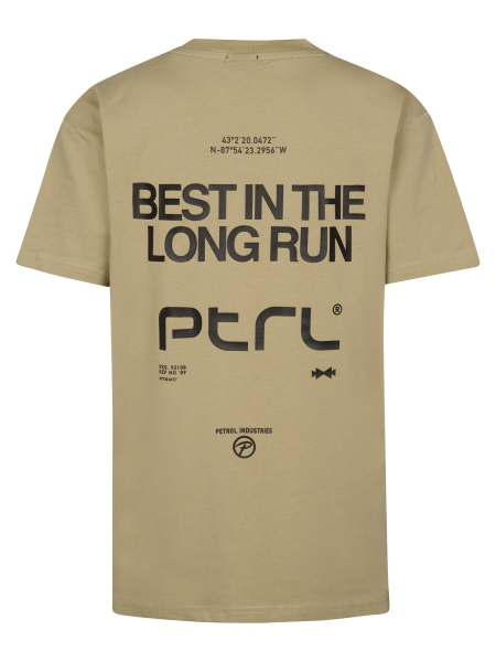 Petrol t-shirt classic print light tan (B-1060-TSR681-7130)