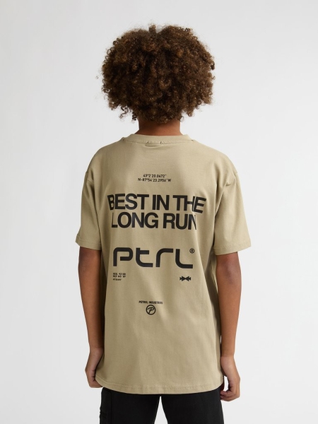Petrol t-shirt classic print light tan (B-1060-TSR681-7130)