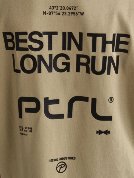 Petrol t-shirt classic print light tan (B-1060-TSR681-7130)