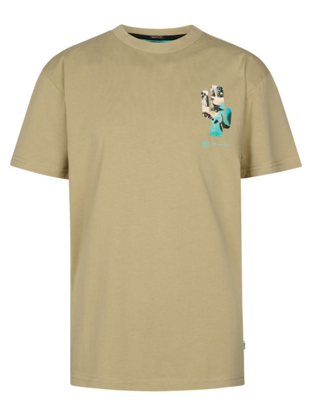 Petrol t-shirt classic print light tan (B-1060-TSR690-7130)