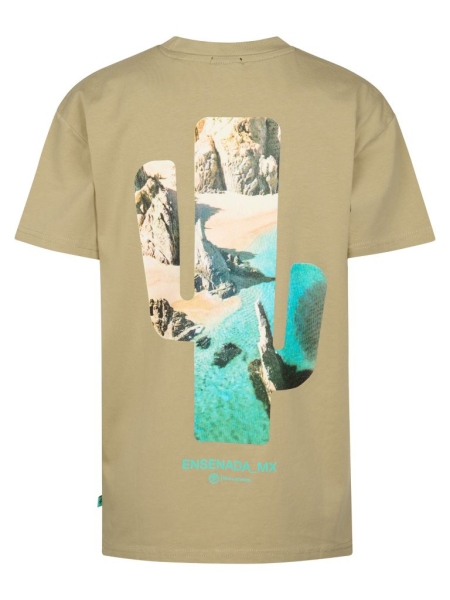 Petrol t-shirt classic print light tan (B-1060-TSR690-7130)