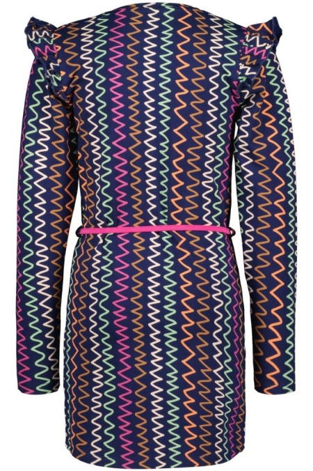4President jurk Honey zigzag stripes aop