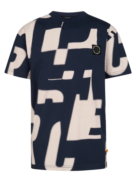 Petrol shirt print (B-1060-TSR694-5178)