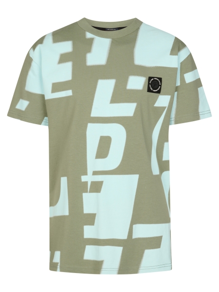 Petrol shirt print (B-1060-TSR694-6179)