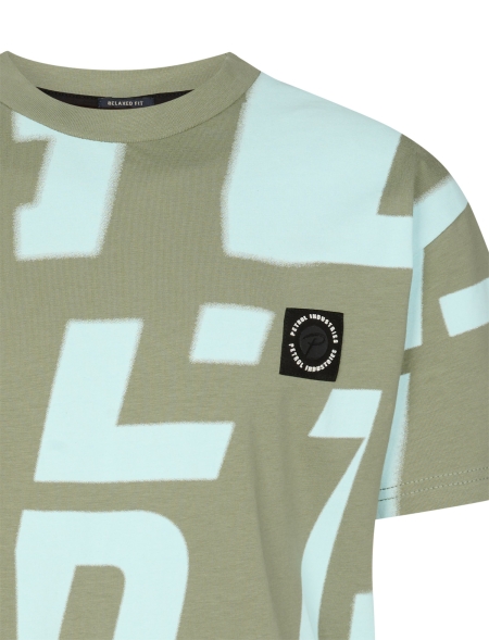 Petrol shirt print (B-1060-TSR694-6179)